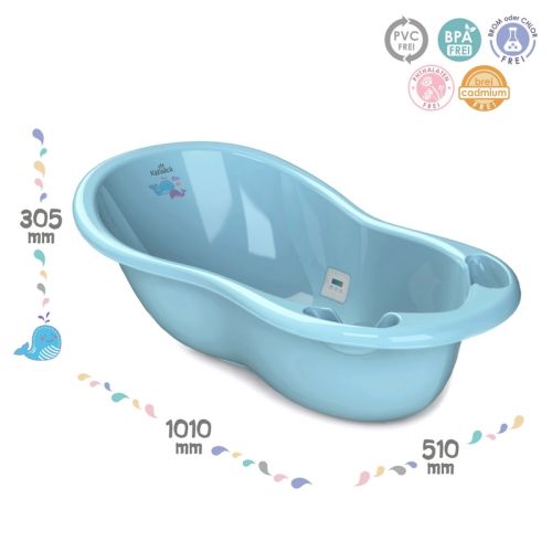 Ванночка Шатл голубая свободно помещается в большинство ванн